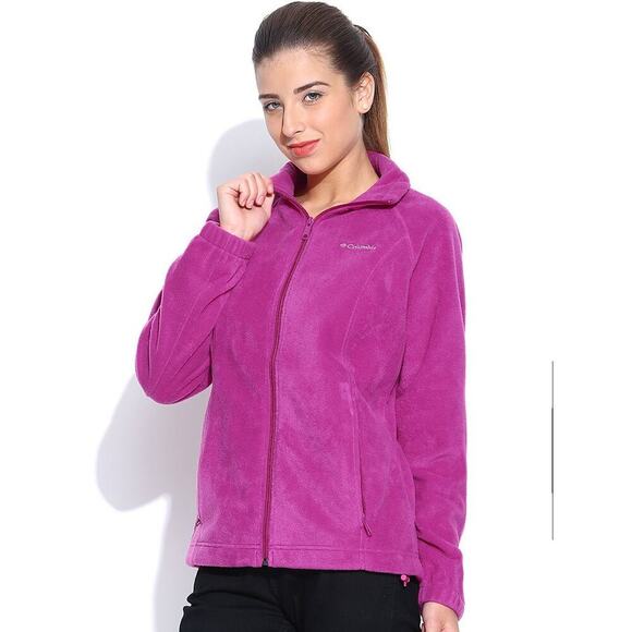 Columbia Benton Springs Fleece Jacket Magenta Size 3X - Picture 2 of 9
